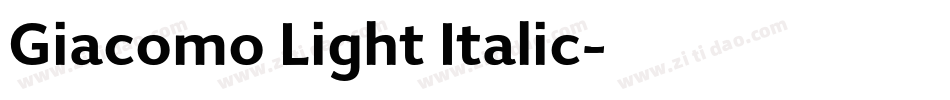 Giacomo Light Italic字体转换